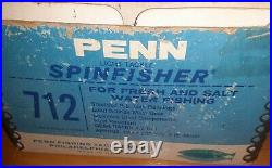 Vintage Penn Spinfsher 712 Greenie Spinning Fishing Reel Saltwater Don