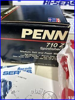 Vintage Penn Spinning Reel 710Z Spinfisher 1990's Tough Find U. S. A