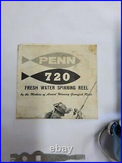Vintage Penn Spinning Reel Model 720 New Old Stock Never Used W Box