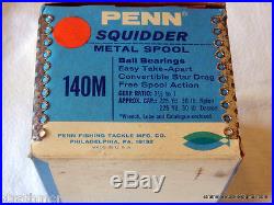 Vintage Penn Sqidder 140 M Multiplier reel Made in USA Mint Boxed etc Unused