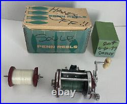 Vintage Penn Squidder 140 Reel with Box & Extra Spool Pearl Handle