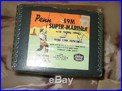 Vintage Penn Super-Mariner 49M Conventional Reel made in USA with Box & Papers