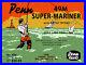 Vintage Penn Super-Mariner #49M Fishing Reel Box Label Recreated on Satin Canvas
