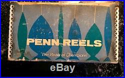 Vintage Penn Surfmaster 250 NOS Fishing Reel In Box, Red handle crank