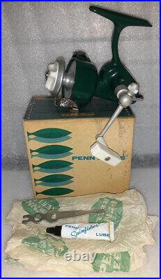Vintage Penn Ultra Light 716 Green Spinning Fishing Reel withbox WORKS
