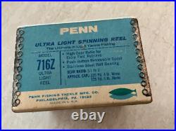 Vintage Penn Ultra Light 716z Spinning Reel