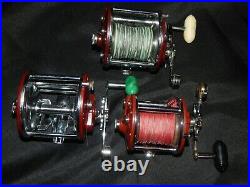 Vintage Red Penn Peer No. 209 Fishing Reels & No 9 & Manual, Penn Reel Lot USA