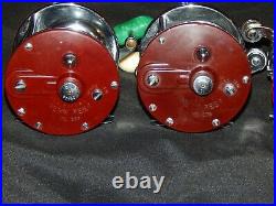 Vintage Red Penn Peer No. 209 Fishing Reels & No 9 & Manual, Penn Reel Lot USA