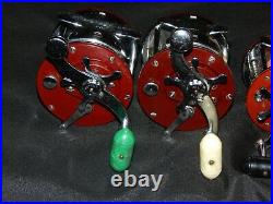 Vintage Red Penn Peer No. 209 Fishing Reels & No 9 & Manual, Penn Reel Lot USA