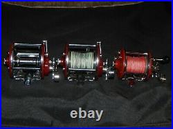 Vintage Red Penn Peer No. 209 Fishing Reels & No 9 & Manual, Penn Reel Lot USA