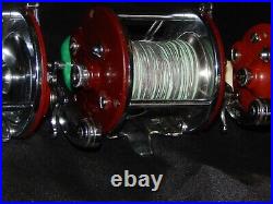 Vintage Red Penn Peer No. 209 Fishing Reels & No 9 & Manual, Penn Reel Lot USA