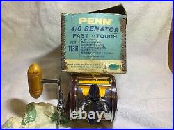 Vintage USA Penn 113H Special 4/0 Senator High Speed withbox NEVER USED