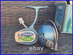 Vintage USA Penn Spinfisher 720 Spinning Reel With Original Box, Oil/Wrench