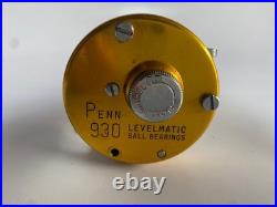 Vintage Used Penn Big Game Saltwater 930 Trolling Fishing Reel
