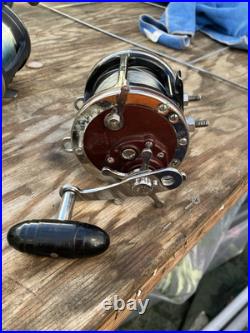 Vintage big game fishing reels saltwater. All Sold As A Lot. Will Not Breakout