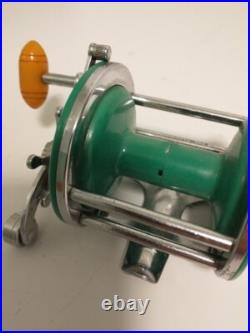Vintage fishing reel, 1955 green monifil. Super rare