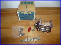 Vintage fishing reel Penn 209M Very Nice shape, Box, tool, braketcollect reels