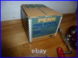 Vintage fishing reel Penn 209M Very Nice shape, Box, tool, braketcollect reels