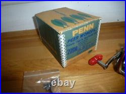 Vintage fishing reel Penn 209M Very Nice shape, Box, tool, braketcollect reels