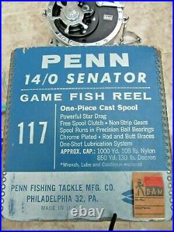 Vintage in Box Penn Senator 117 14/0 Big Game Reel Shark Marlin Tuna, Tools
