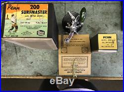 Vintage penn surfmaster 200 in box with extra spool fishing reel