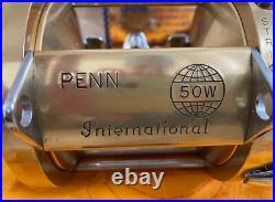 Vtg 1980's PENN International 50W Big Game Saltwater Fishing Reel with original