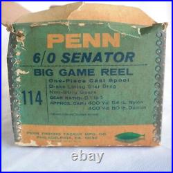 Vtg New Old Stock PENN Senator 6/0 Big Game Fishing Reel USA Very Nice