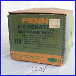 Vtg New Old Stock PENN Senator 6/0 Big Game Fishing Reel USA Very Nice