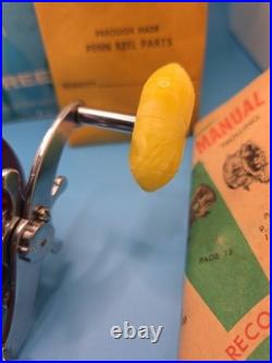 Vtg Penn PEER No. 290 Red, Chrome With Yellow Knob Never Used