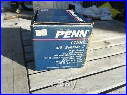Vtg Penn Special Senator II 113hl 4/0 Clamp Box Wrench USA